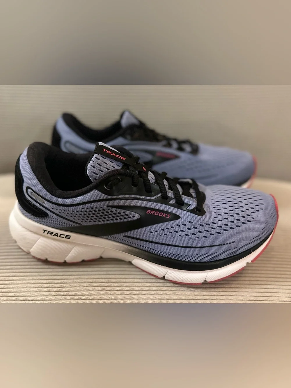 Brooks Women's Trace 2 Running Shoes -Purple Impression/Black/ Pink - size 7.5
